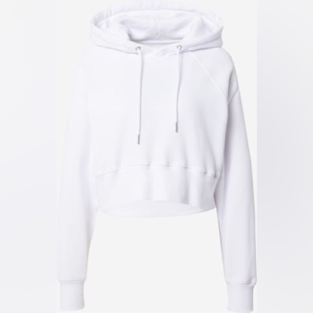 Abercrombie White Cropped Hoodie